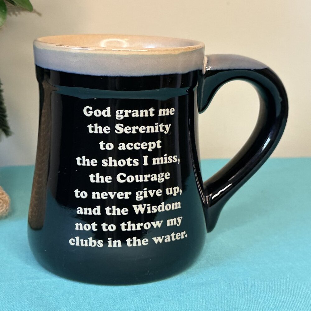 Born to GOLF Serenity Prayer Stoneware Pottery burton + BURTON Coffee Mug - Picture 5 of 6